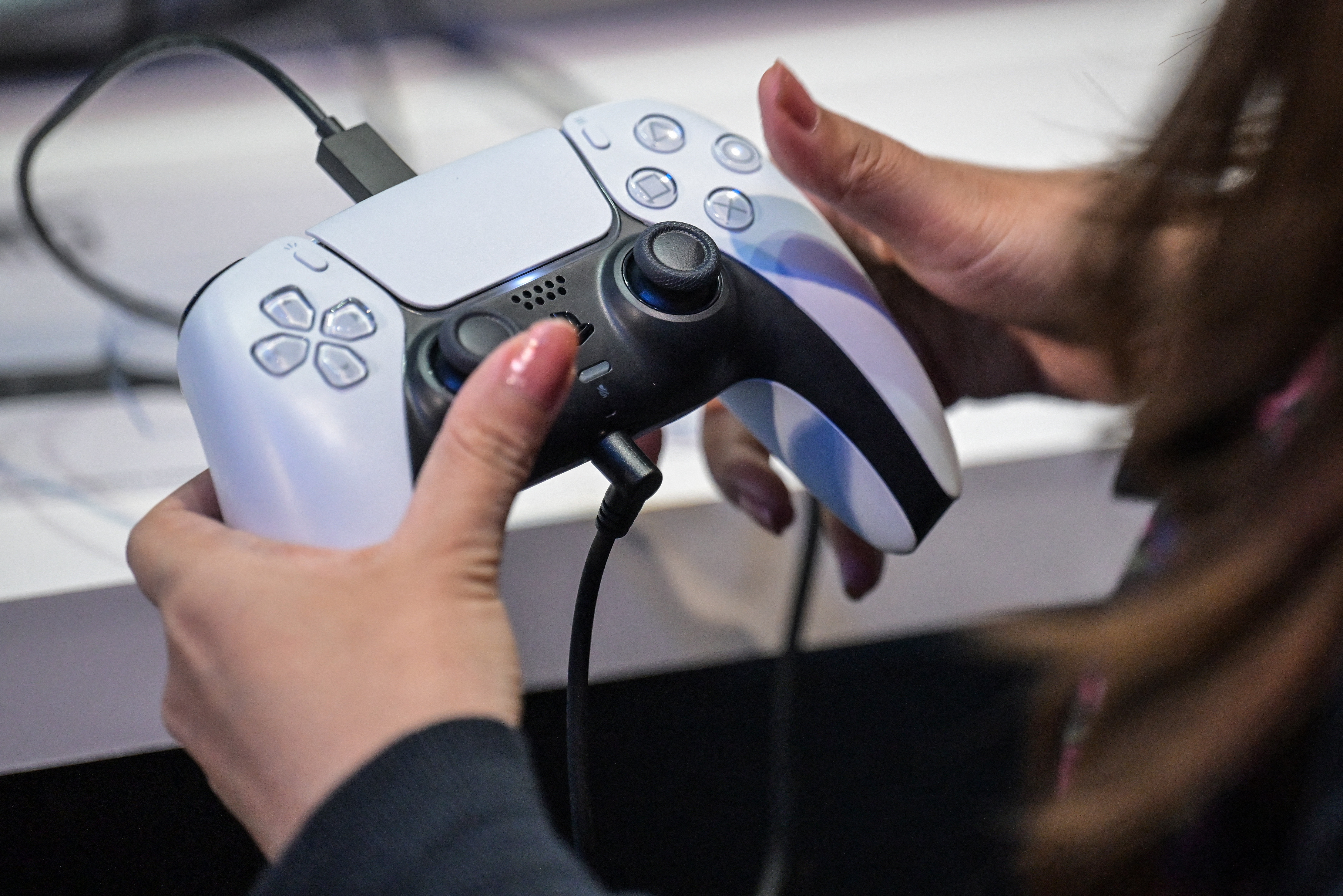 A PlayStation 5 console at the Tokyo Game Show in September.