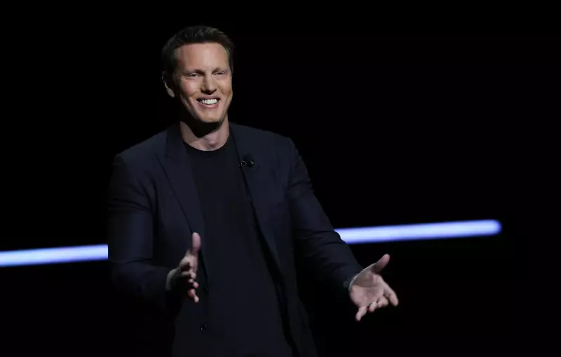 David Ellison, CEO of Paramount Skydance, speaks onstage during the Paramount Pictures presentation at CinemaCon this month, in Las Vegas.