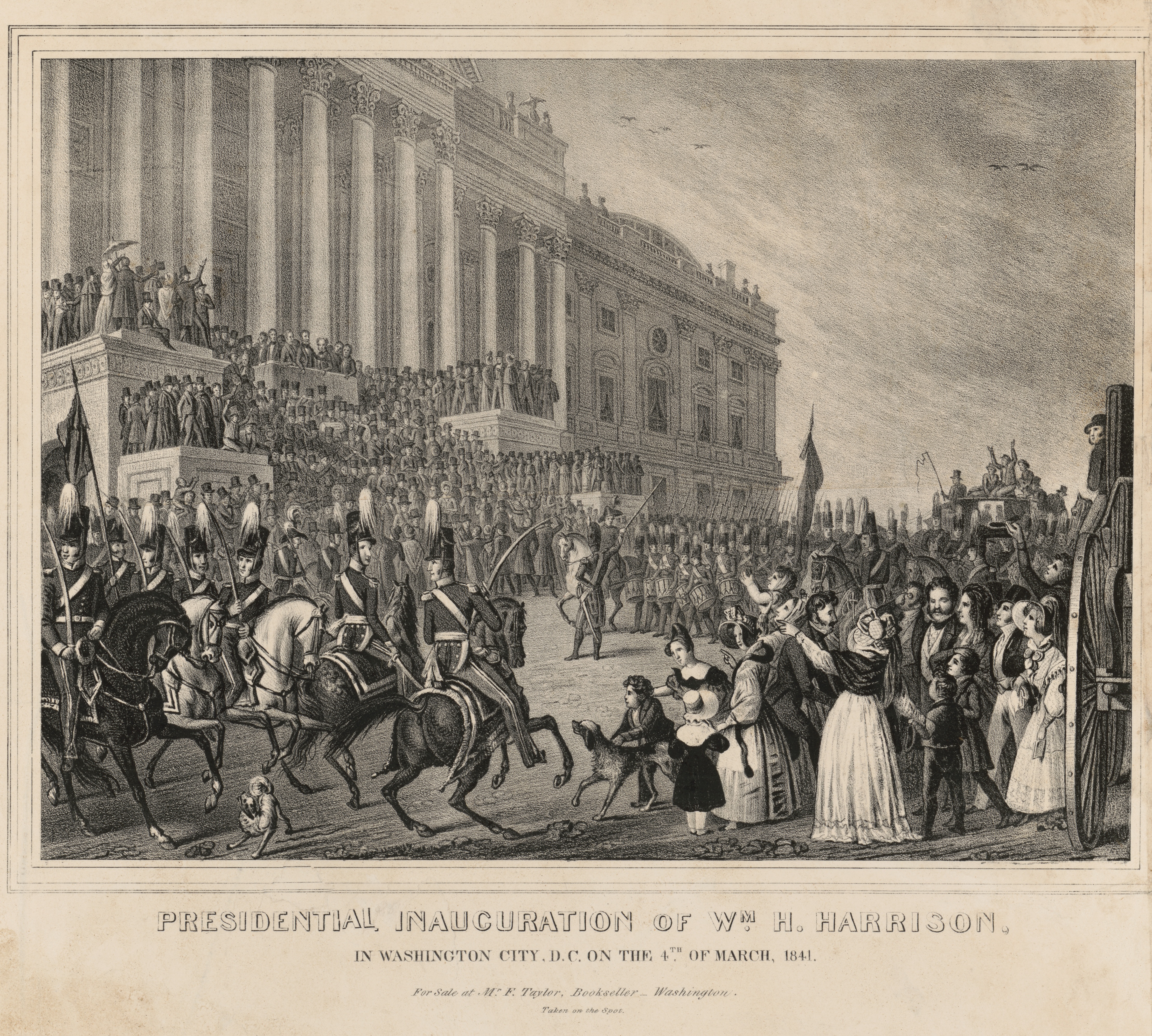 Presidential Inauguration of William Henry Harrison, in Washington D.C., on March 4, 1841.