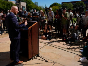 Luke Ihnen, attorney for Christa Pike, speaks during a news conference after a judge ruled the Tennessee Department of Corrections must preserve all evidence related to the failed execution of Pike, Wednesday, Oct. 7, 2026, in Nashville, Tenn.