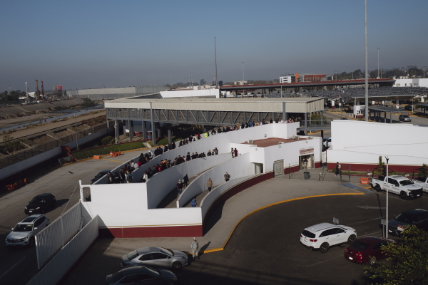 The pedestrian port of entry in Tijuana, Mexico.