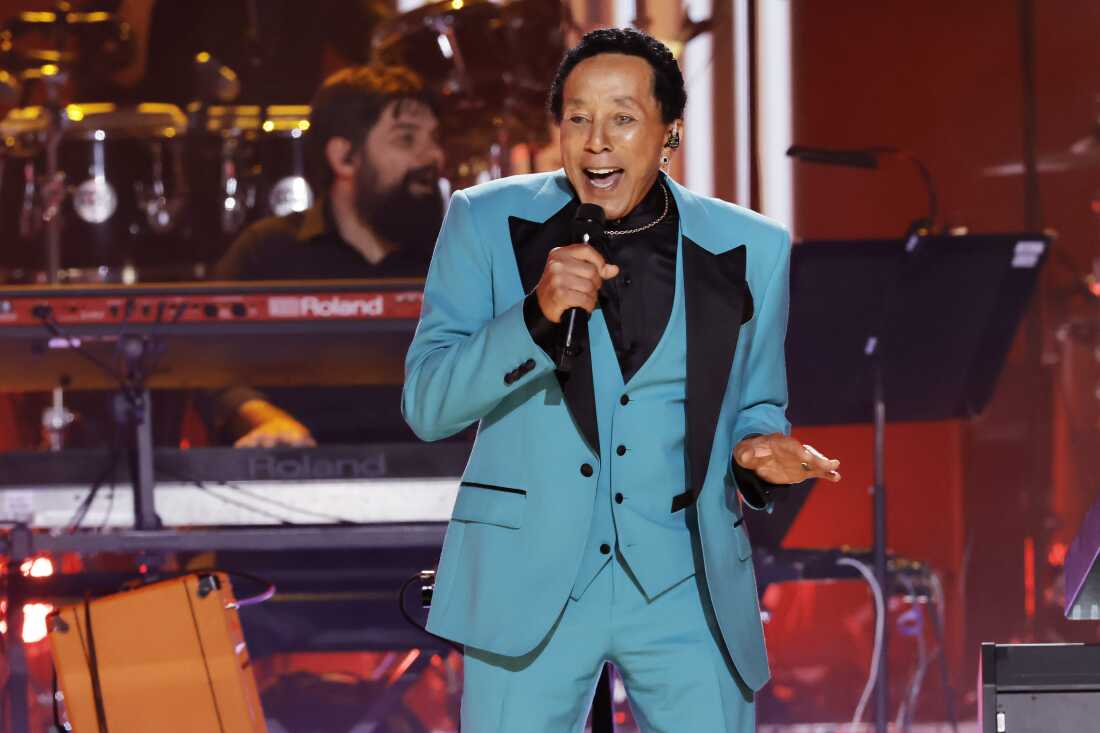 Smokey Robinson performs onstage during the 65th GRAMMY Awards at Crypto.com Arena on February 05, 2023 in Los Angeles, California. (Photo by Kevin Winter/Getty Images for The Recording Academy )