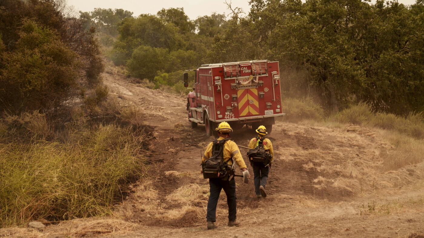 California’s wildfires burning far more land this year than in 2023 : NPR