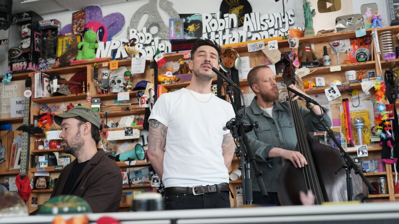 Mumford & Sons perform a Tiny Desk concert.