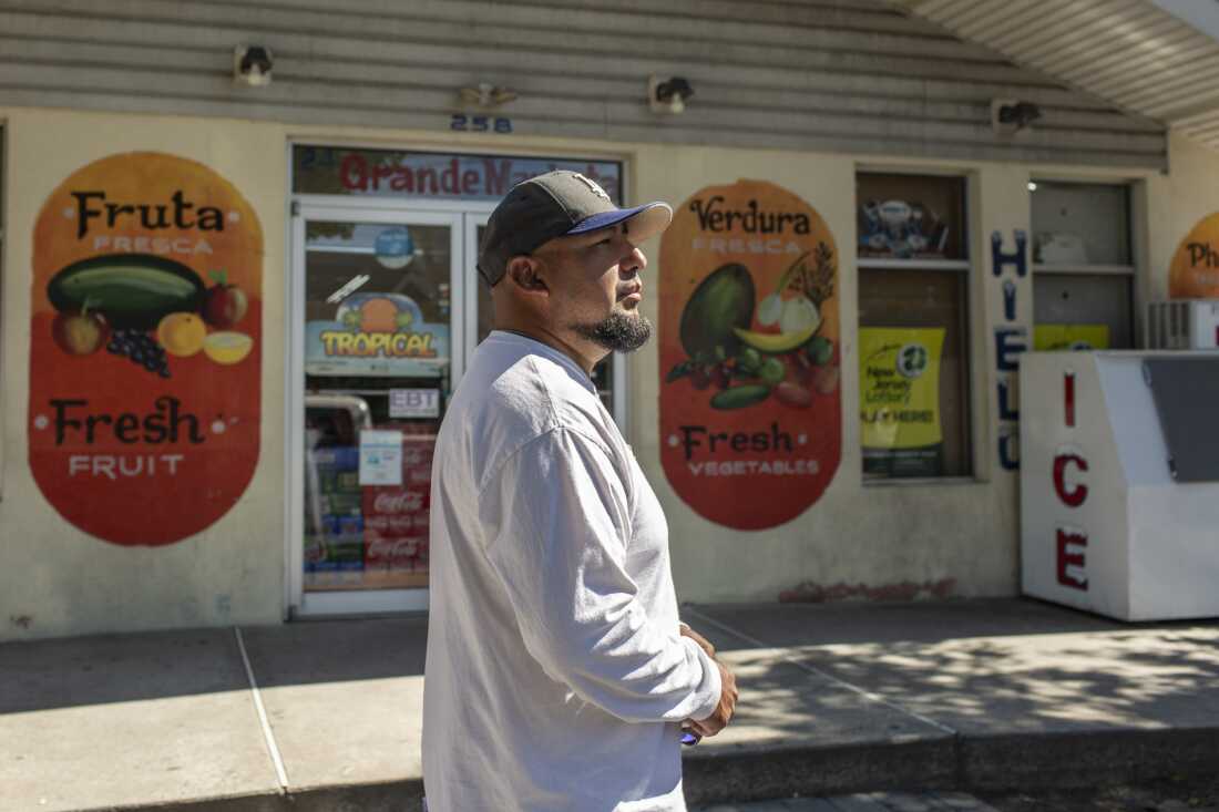 D.E., who requested NPR use his initials only, stands near the location two blocks from his home, in which he was violently arrested by ICE officials without a warrant, in Long Branch, NJ. D.E., 44, who has had a brain tumor growing in his head for years, was denied medication by ICE officers, and as a result, suffered from several seizures.