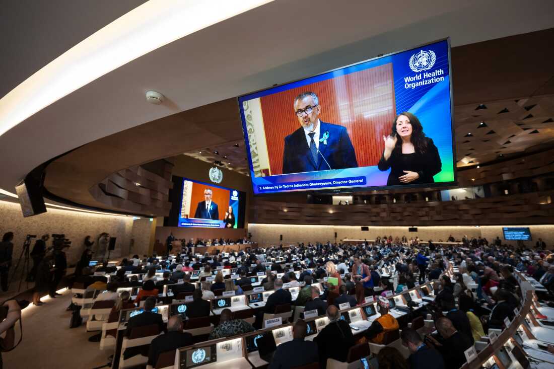 World Health Organization Director-General Tedros Adhanom Ghebreyesus addresses this year's World Health Assembly successful Geneva connected May 19 -- nan first specified gathering that nan U.S. has not attended successful astir 80 years, pursuing President Trump's promise to withdrawm from WHO.