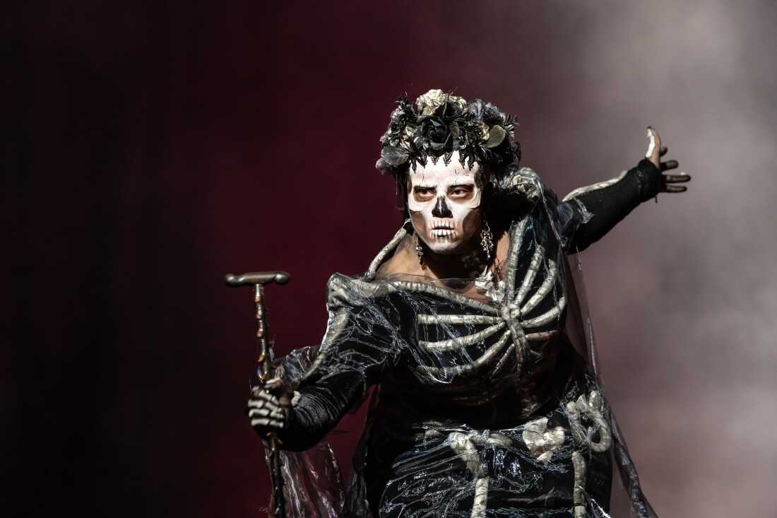 Gabriella Reyes performs in the role of Catrina in Gabriela Lena Frank's El Último Sueño de Frida y Diego at the Met Opera.