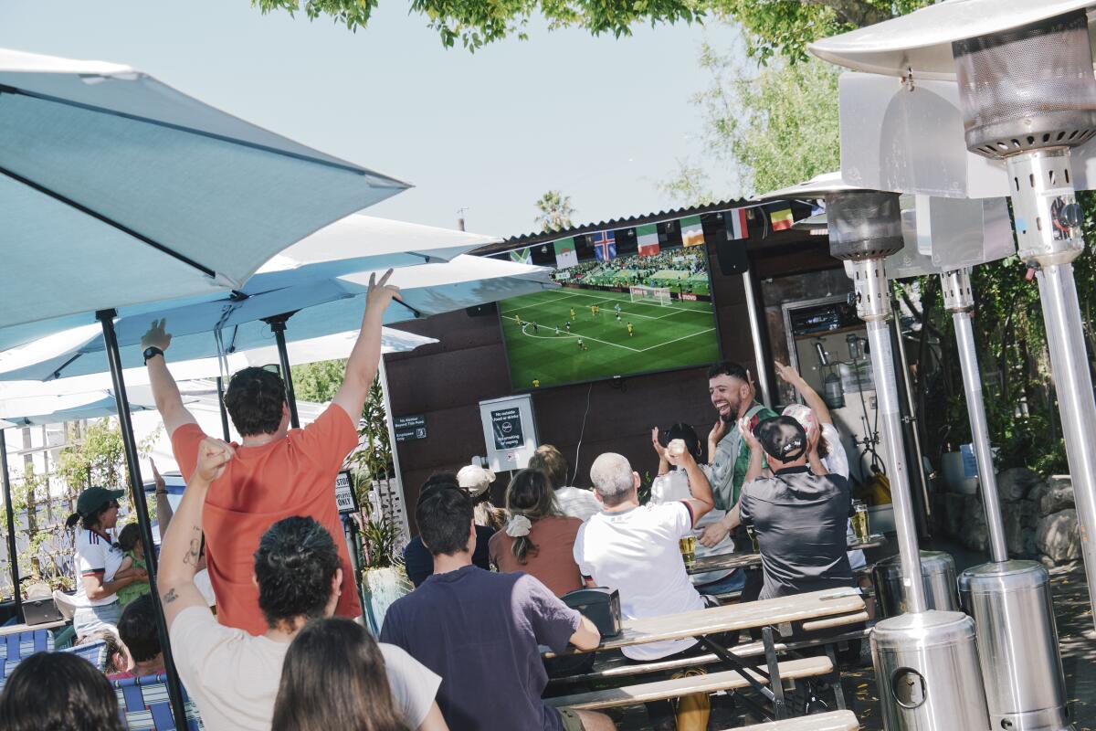 Headlands Brewing hosts a screening of the first World Cup game on June 11 in Berkeley, Calif.