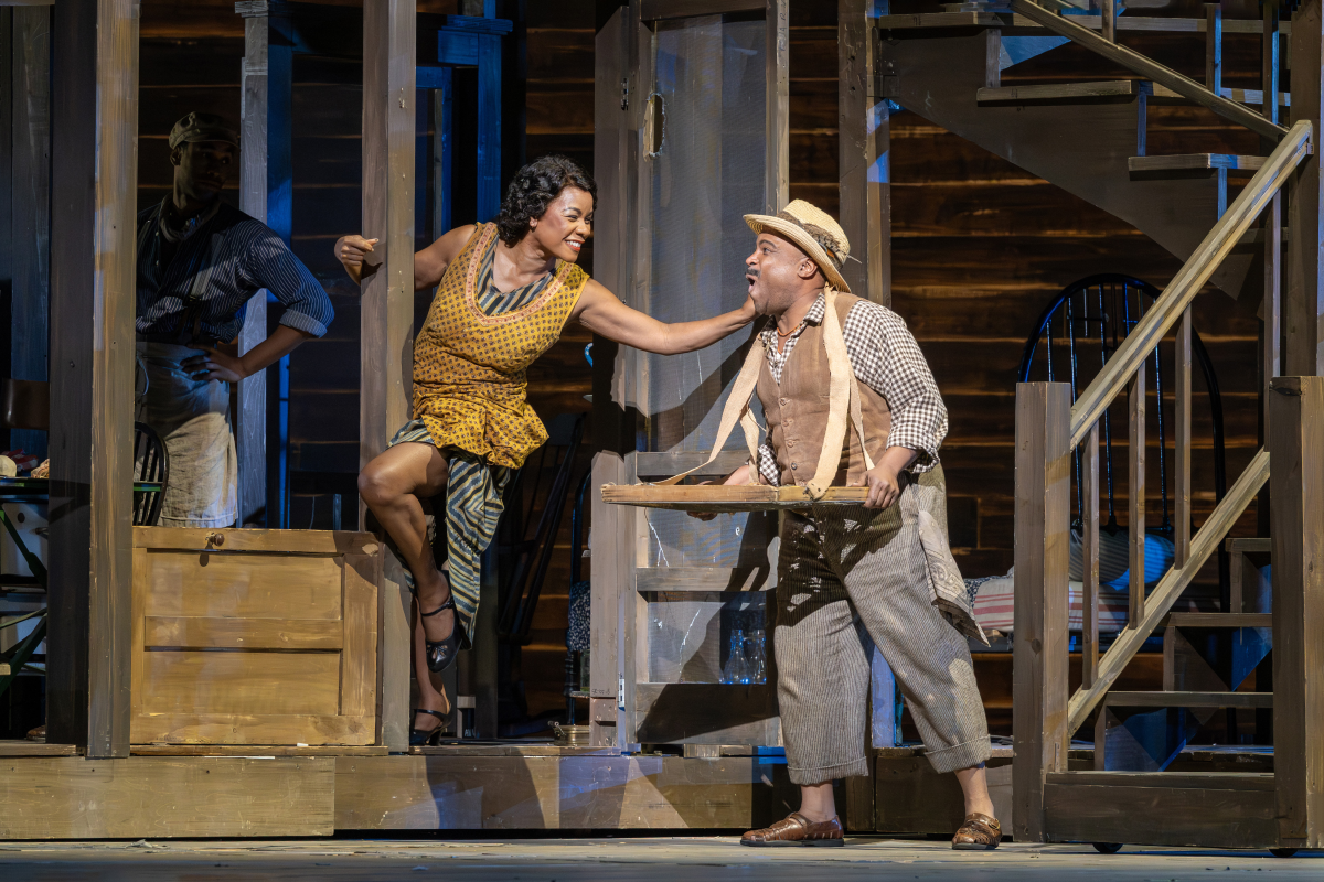Graves' last role is Maria in Porgy and Bess. She's shown here alongside Chauncey Packer as the Crab Man.