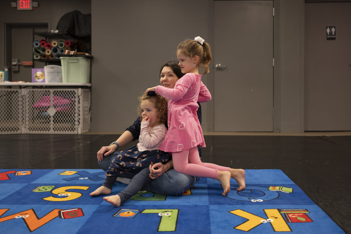 Saturday mornings are music class days. Being silly with her kids has helped Terry loosen up and relate to them in a different way. They sing all the time. Her kids make up nursery rhymes on their way to day care or bath time or even while brushing their teeth.