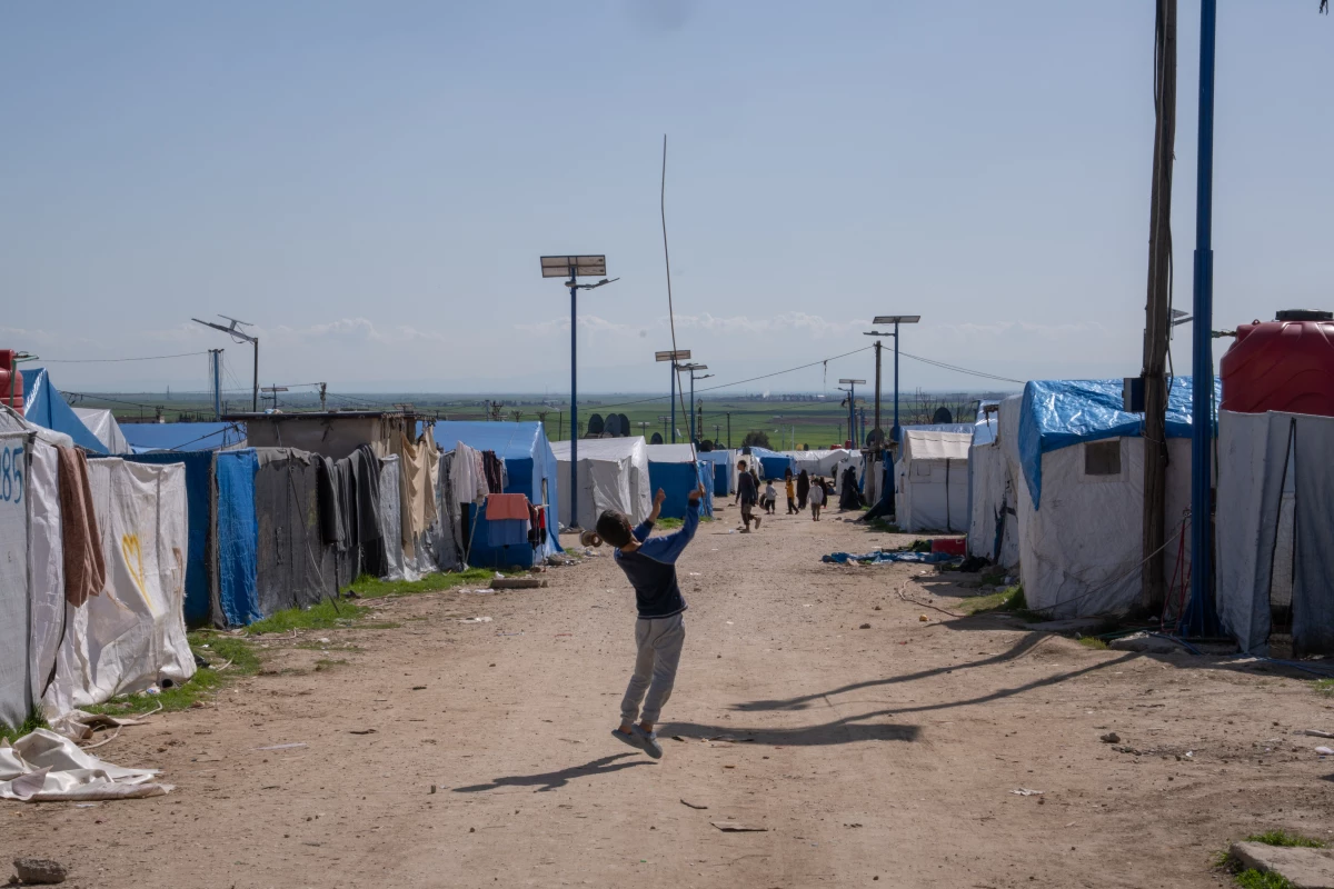 The camp is entirely dependent on aid, disrupted after cuts by USAID last year and again by fighting between Syrian and Kurdish forces this February.