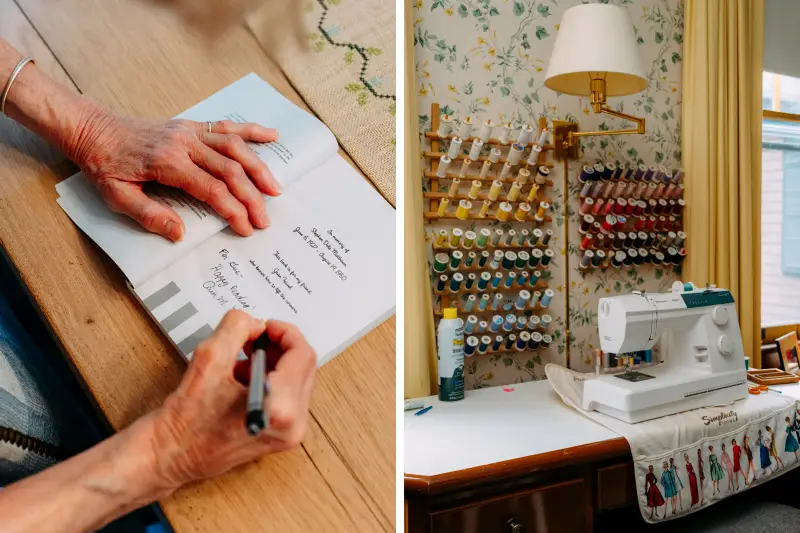 Martin's craft room in her home, where she’s sewn clothing for the children and grandchildren of her friends for years.