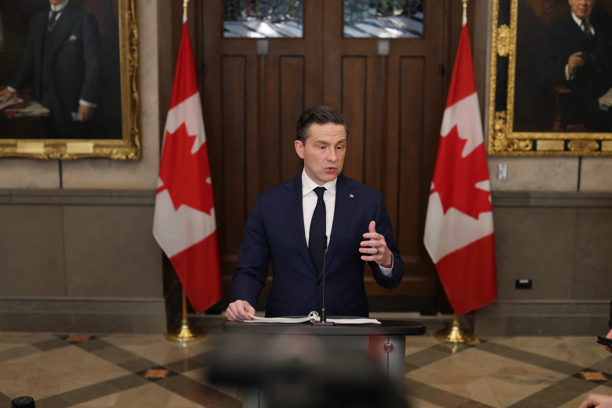 Canadian Conservative Party leader Pierre Poilievre has seen his large lead over the Liberals shrink in polls, after months in which President Trump has discussed taking over Canada and making it a state.