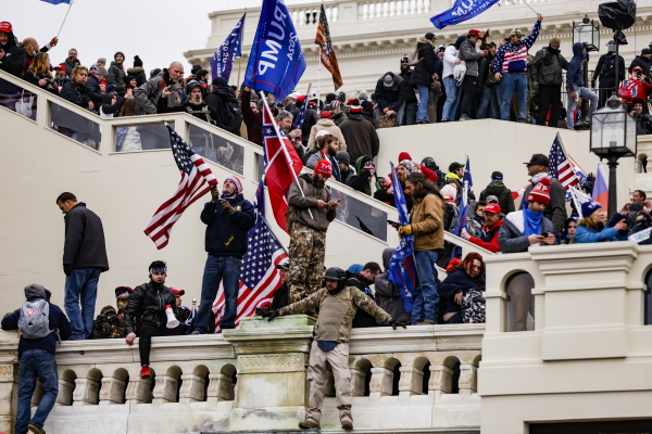 Pro-Trump supporters storm the U.S. Capitol following a rally with President Donald Trump on January 6, 2021 in Washington, DC.