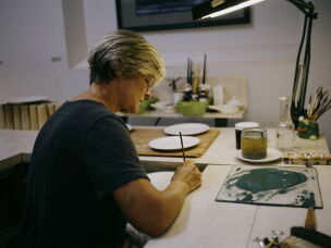 Rachael Keeling is among a small group of British craftspeople employed at Pickard. She said she came to the U.S. to work for the company 25 years ago.