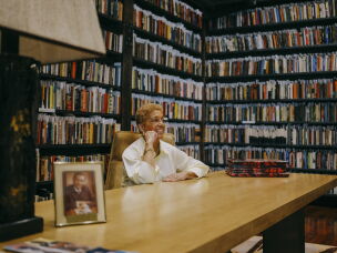Linda Johnson Rice, of the Johnson Publishing Company, poses for portrait within the Johnson Library Archive at the Stony Island Arts Bank in Chicago, Ill. Gates purchased the building in 2013, rescuing it from demolition and transforming it into a cultural center on the city's South Side.