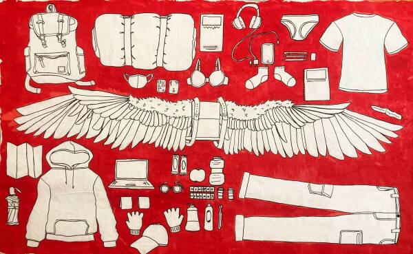 What I will pack when I run away from home by Léda Pelton at The Teen Experience at the American University Museum.