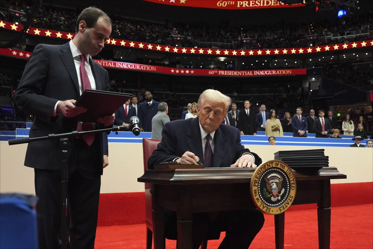 President Trump signed a slew of executive orders Monday after his inauguration, including an order to begin the process of withdrawing the U.S. from the Paris climate agreement.