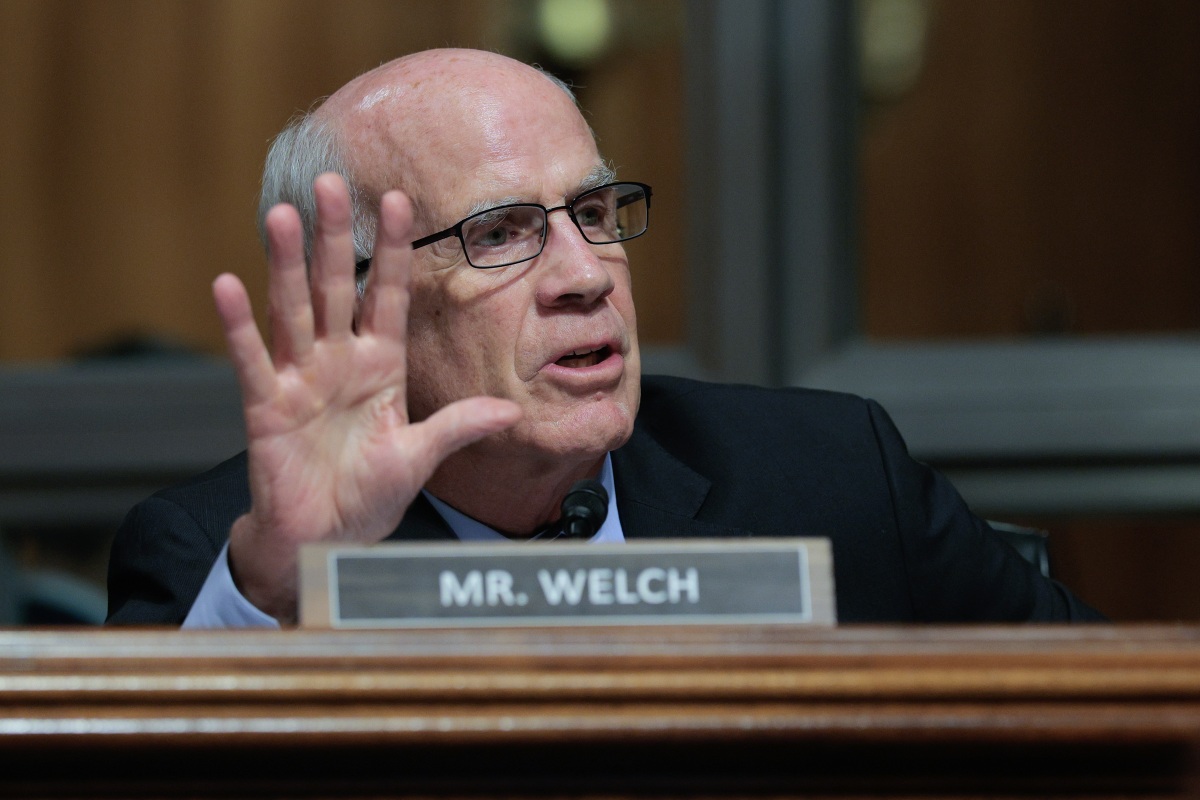 Sen. Peter Welch D-Vt. questions witnesses during a hearing on Capitol Hill on July 16. Welch said efforts to end the government shutdown have gone 'nowhere.'