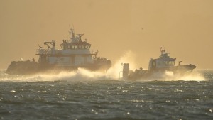 Search and rescue vessels look for missing victims after a boat accident near Alcatraz Island off San Francisco, Tuesday, July 14, 2026.