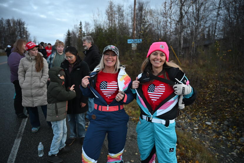 Jill McTigue and Jennifer Waller drove three and a half hours from Soldotna the night before.