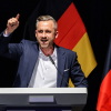 Ulrich Siegmund, the far-right Alternative for Germany’s candidate in Saxony-Anhalt, speaks at the Generation Germany youth group’s federal congress in Magdeburg, Aug. 29.