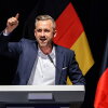 Ulrich Siegmund, the far-right Alternative for Germany’s candidate in Saxony-Anhalt, speaks at the Generation Germany youth group’s federal congress in Magdeburg, Aug. 29.