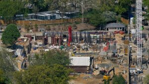 Work continues on the construction of the ballroom at the White HouseThursdayApril 92026in Washingtonwhere the East Wing once stood.