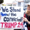 A retired federal judge says Judge Cannon appears to show 'favoritism' to Trump : NPR 6 A supporter outside a fundraising event for Donald Trump in San Francisco on Thursday isn't put off by his conviction.