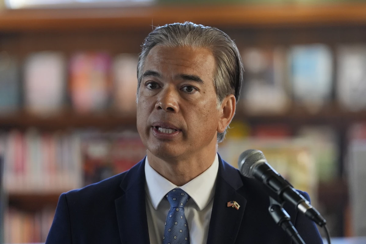California Attorney General Rob Bonta at a news conference in San Francisco on Dec. 4, 2024. Bonta is leading 20 state attorneys general in a lawsuit seeking to block federal health officials from further sharing Medicaid data and DHS from using it for immigration enforcement.