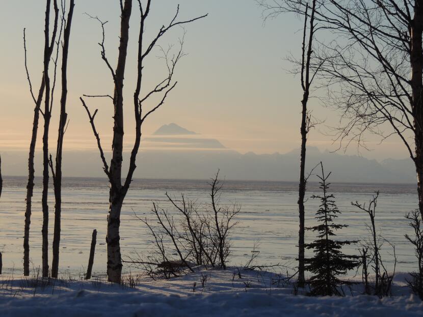 The view across Cook Inlet from Nikiski.