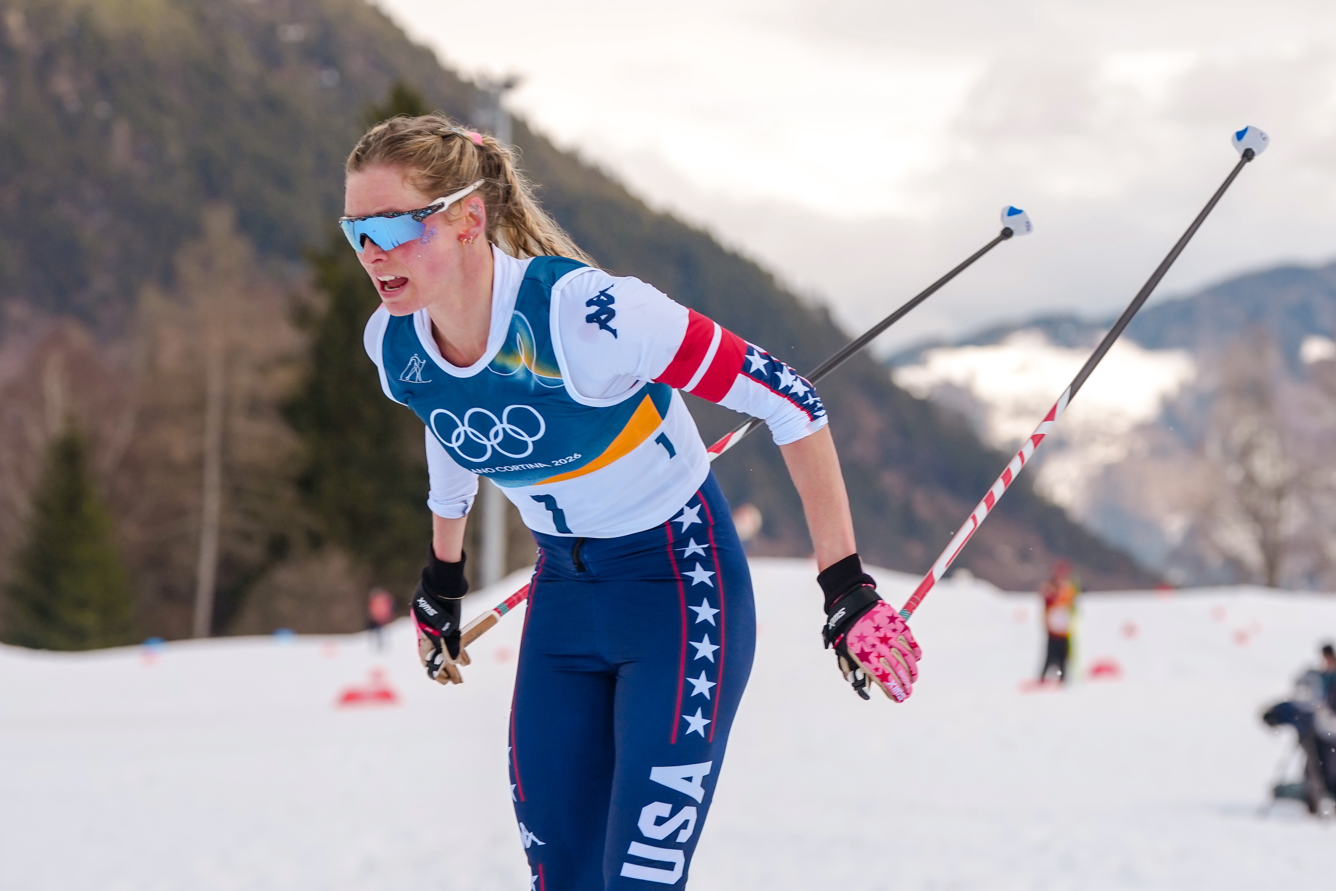American cross country skier Jessica Diggins is among the athletes quarantining themselves away from spouses during the 2026 Milan-Cortina Winter Olympics