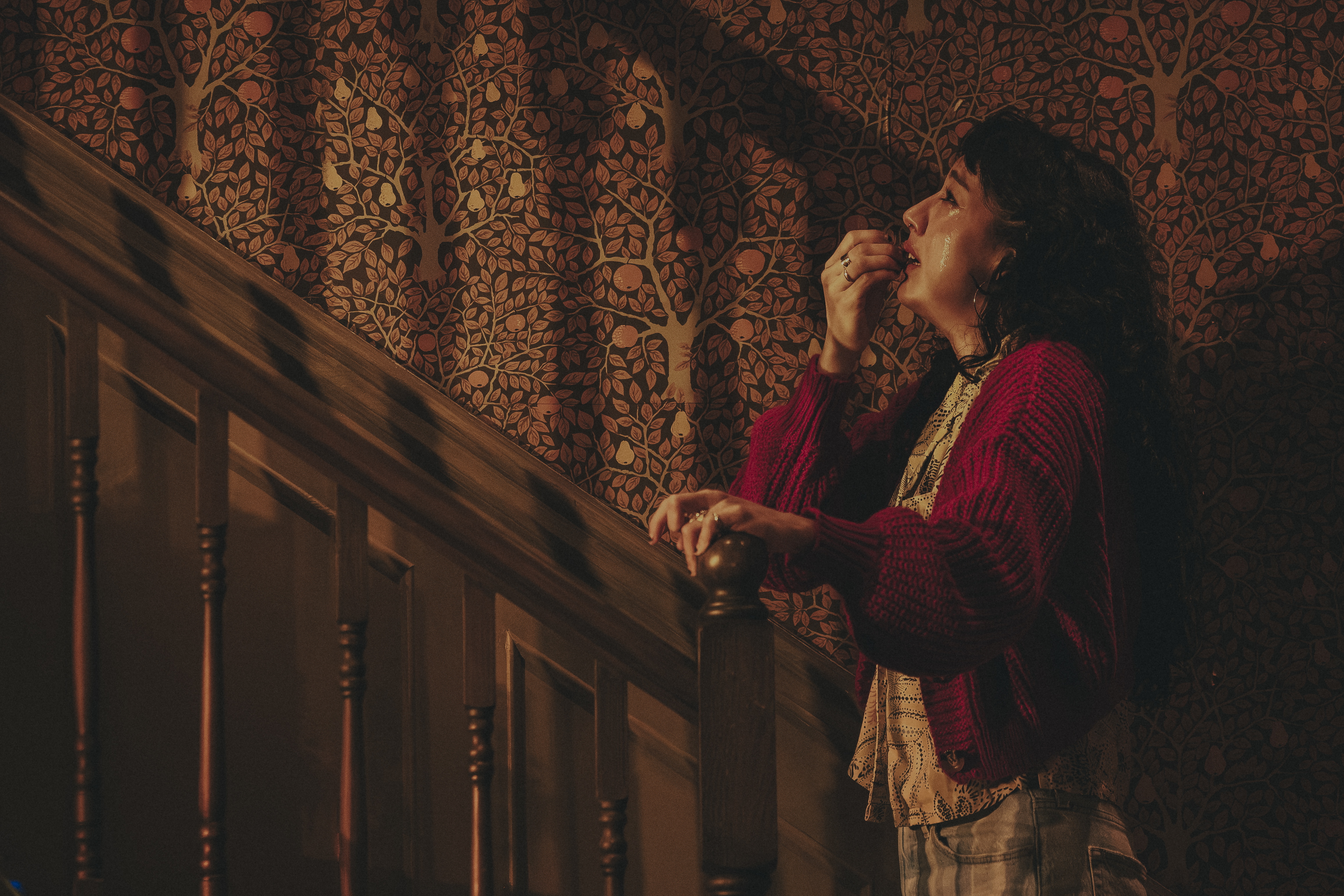 Cher Álvarez stars as Lou, part of a couple being haunted in the play <em>Paranormal Activity</em>.