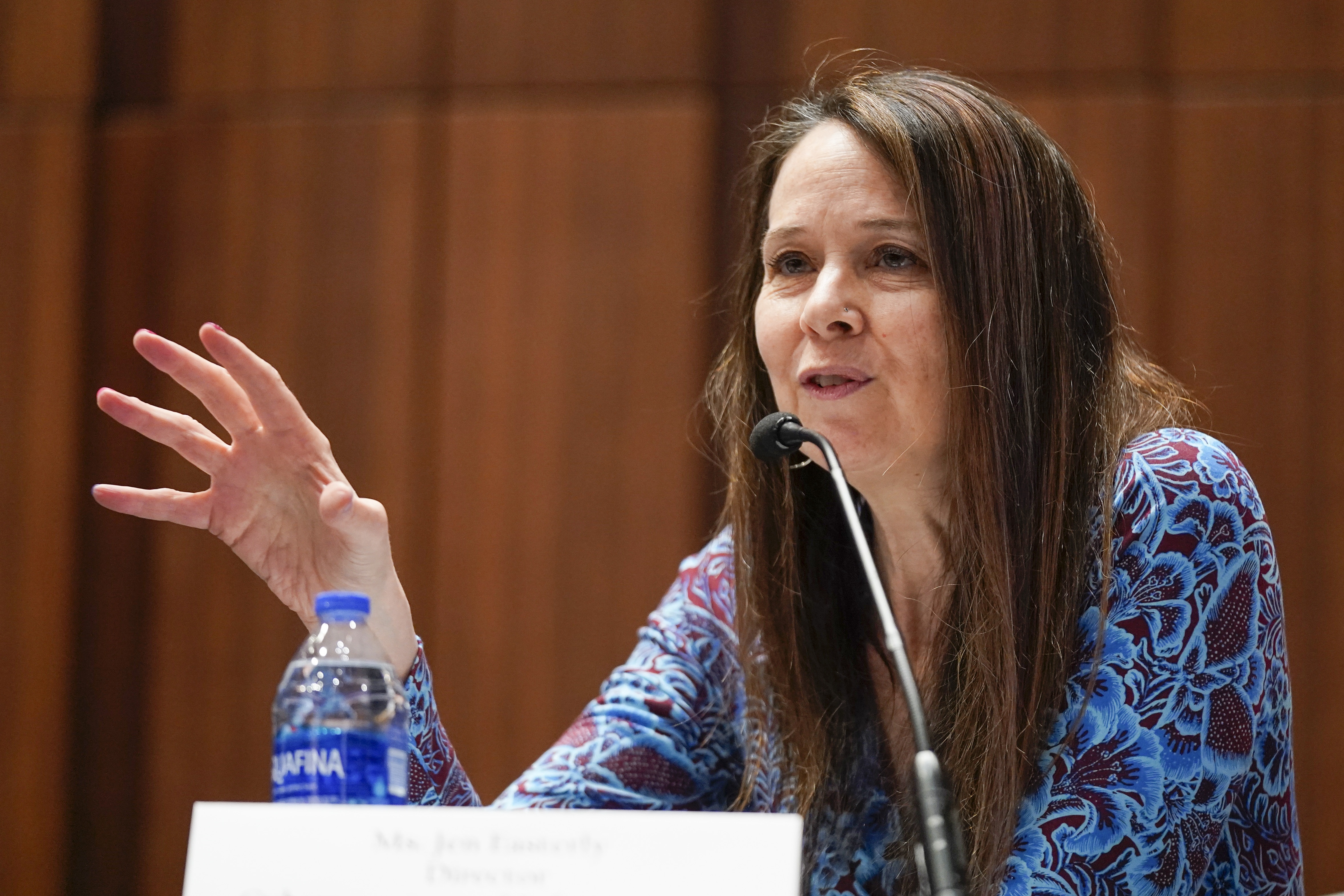 Jen Easterly, director of the Department of Homeland Security's Cybersecurity and Infrastructure Security Agency, speaks at a meeting, Feb. 16, 2023, in Washington, D.C. (AP)