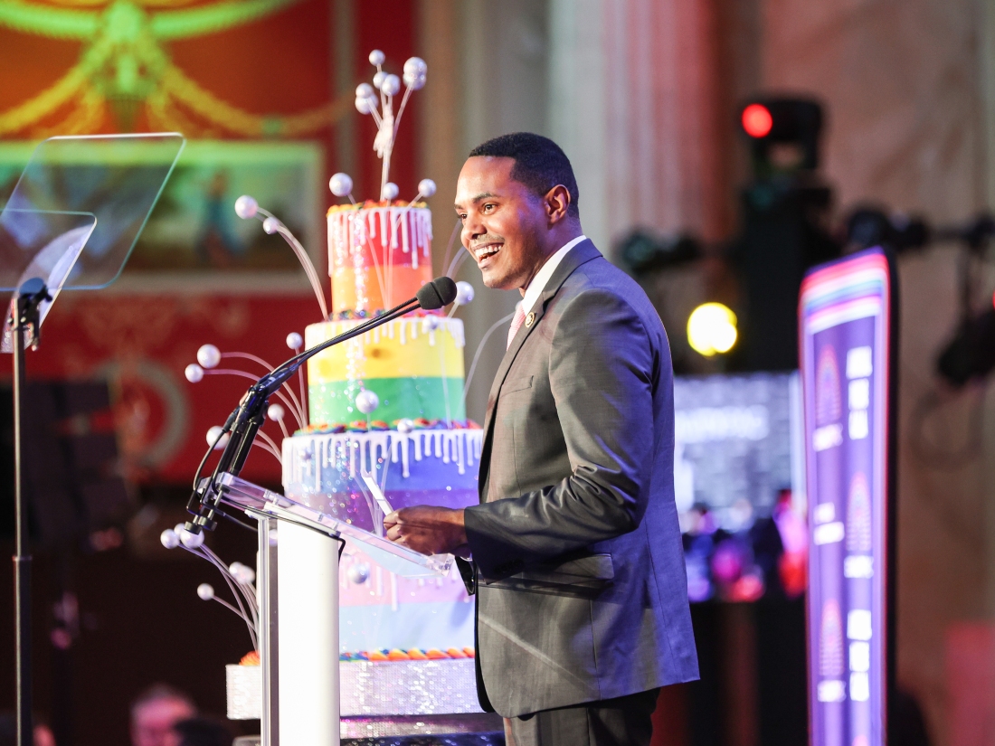 Rep.  New York's Ritchie Torres, seen here at Equality PAC's National Pride Gala on June 13 at Union Station in Washington, DC, is seeking to increase LGBTQ representation on Capitol Hill.