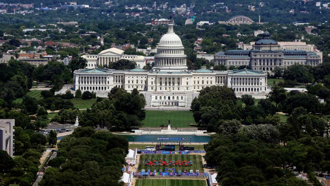 The U.S. Capitol and National Mall is seen on June 13, 2026.