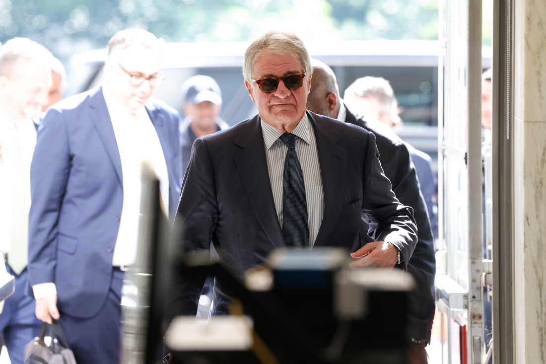 Leon Black, the founder and former CEO of Apollo Global Management, filed a lawsuit against the House Oversight Committee, which is investigating convicted sex offender Jeffrey Epstein. Black is seen here arriving for an earlier session of the panel, on June 26.