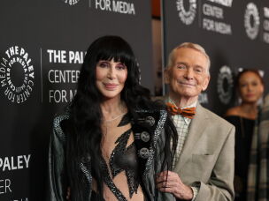 Cher and Bob Mackie attend the premiere of