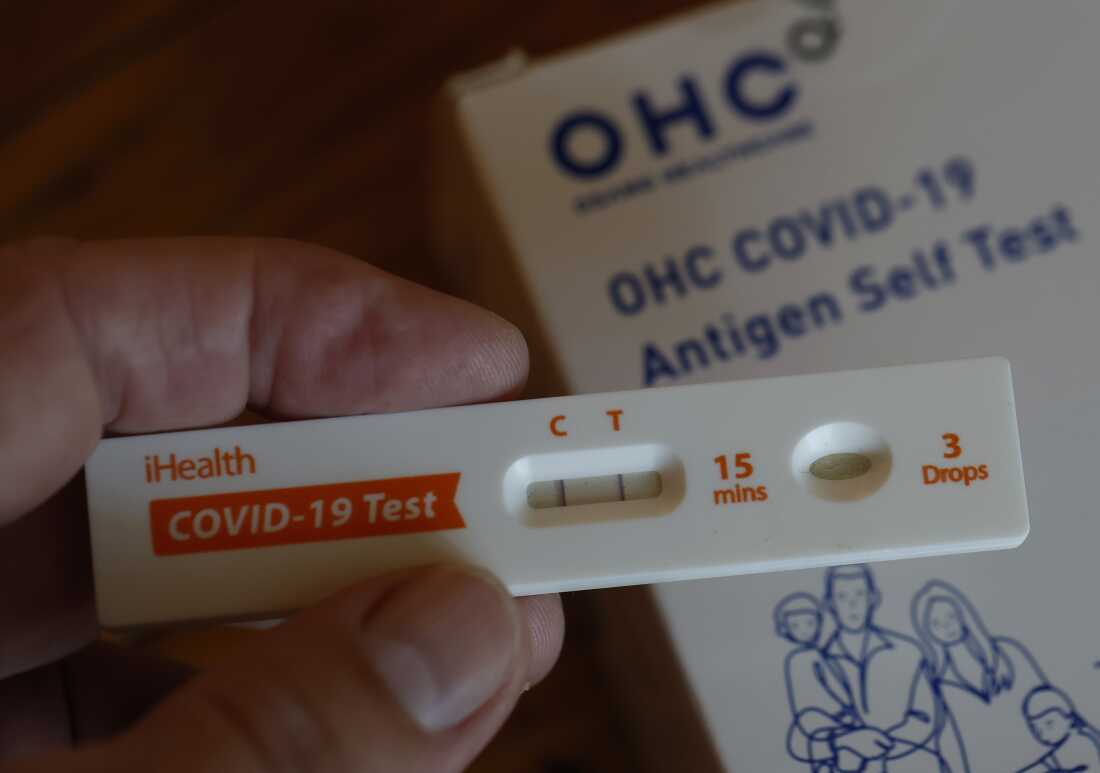 A positive COVID home test is shown in this image. Public health experts say we’re now in the midst of a growing summer surge of COVID in the U.S.
