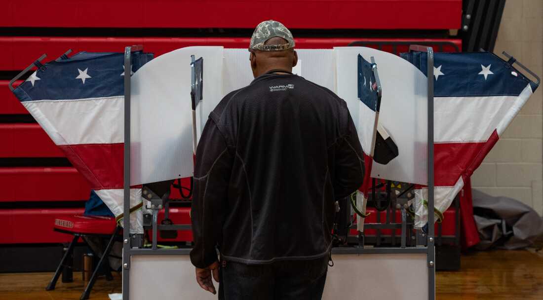 A voter casts a ballots in Nashville on Super Tuesday, March 5, 2024. About 14,000 registered voters in Tennessee received letters from the state this year asking them to prove their citizenship or be removed from the rolls.