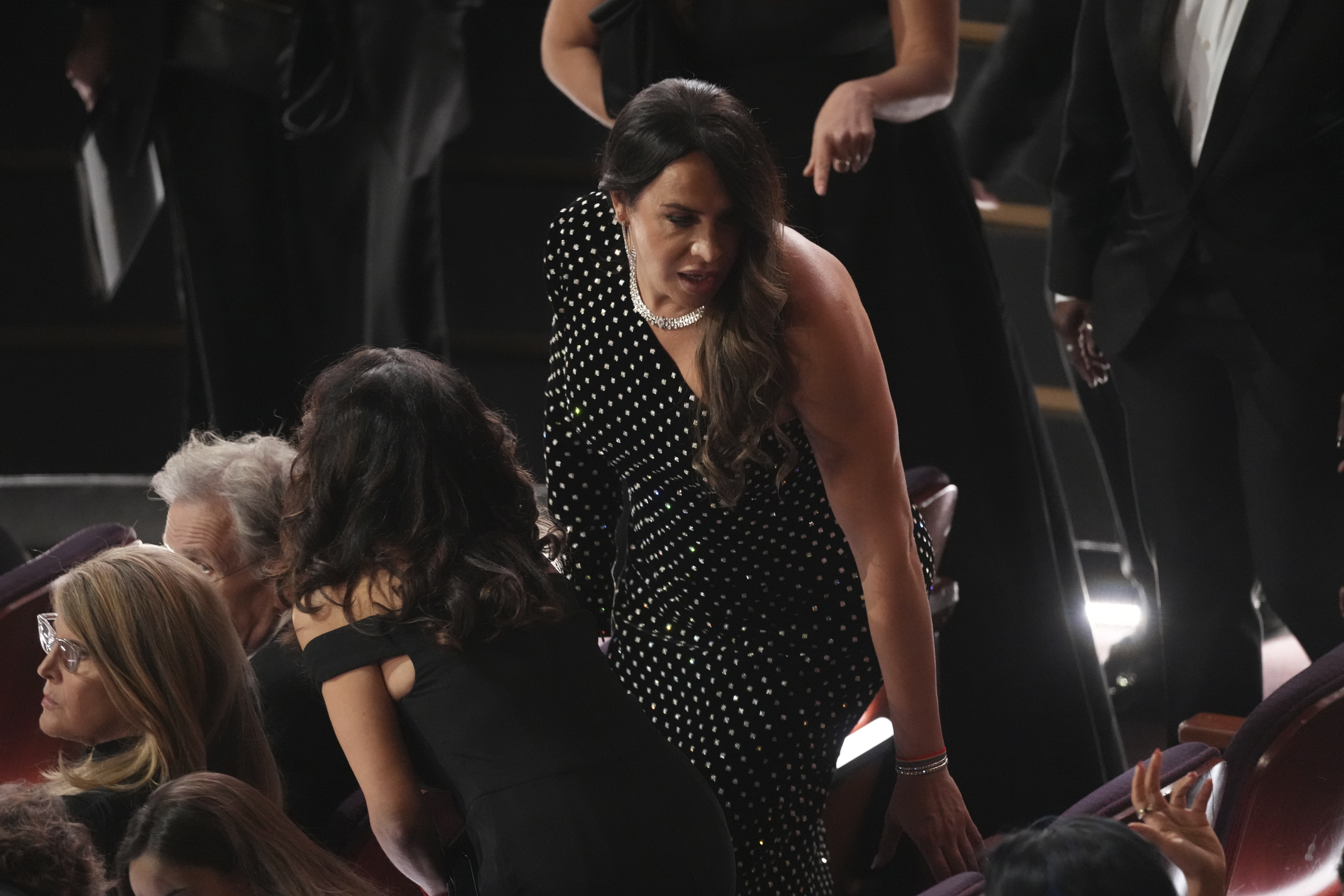 Karla Sofía Gascón appears in the audience during the Oscars on Sunday, March 2, 2025, at the Dolby Theatre in Hollywood.