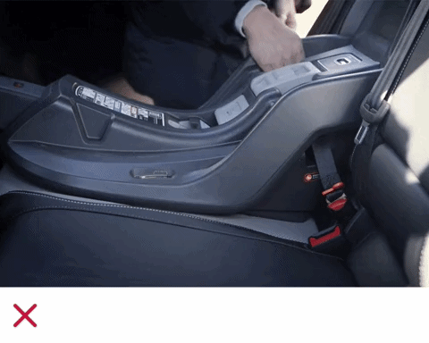 A car seat should be securely strapped to your vehicle, Kanagawa says. If you can wiggle the base around, it's a sign you may need to further tighten your seat belt or LATCH (lower anchors and tethers for children) system to your car seat.