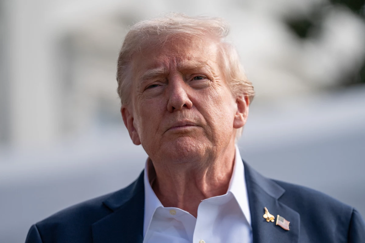 President Trump speaks to the press from the South Lawn of the White House in Washington, D.C., on Sept. 26.