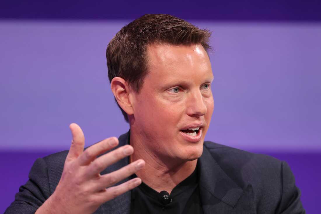David Ellison has mounted a hostile takeover bid for Warner Bros. Discovery. Here, the Paramount Skydance CEO speaks during the Bloomberg Screentime conference in Los Angeles on October 9, 2025.