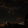 This picture shows projectiles above Jerusalem on Tuesday. Iran said it launched a missile attack at Israel in response to the killing of Hezbollah chief Hassan Nasrallah and other militant leaders last week.