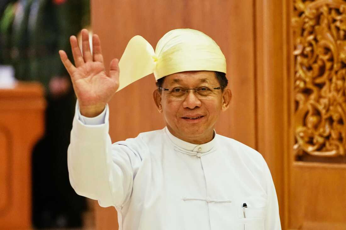 Senior Gen. Min Aung Hlaing, head of Myanmar's military council, inspects officers during a parade to commemorate Myanmar's 78th Armed Forces Day in Naypyitaw, Myanmar, March 27, 2023.