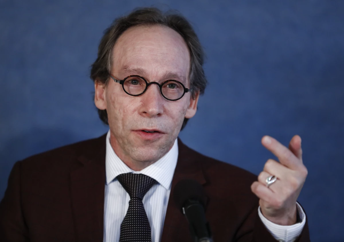 Lawrence Krauss, a theoretical physicist, speaks during a news conference at the National Press Club in Washington, D.C., in 2017.