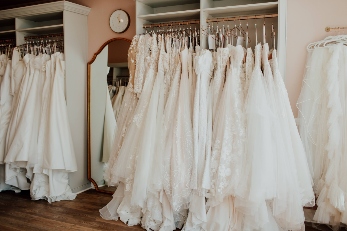 Urban Set Bride co-owner Christine Greenberg says tariffs affect not only gowns, but many other imports needed at her Virginia store: veils, hairpieces, garment bags, hangers and even paper for the check-out register. 'It adds up very quickly,' Greenberg says, 'and we're a small shop.'