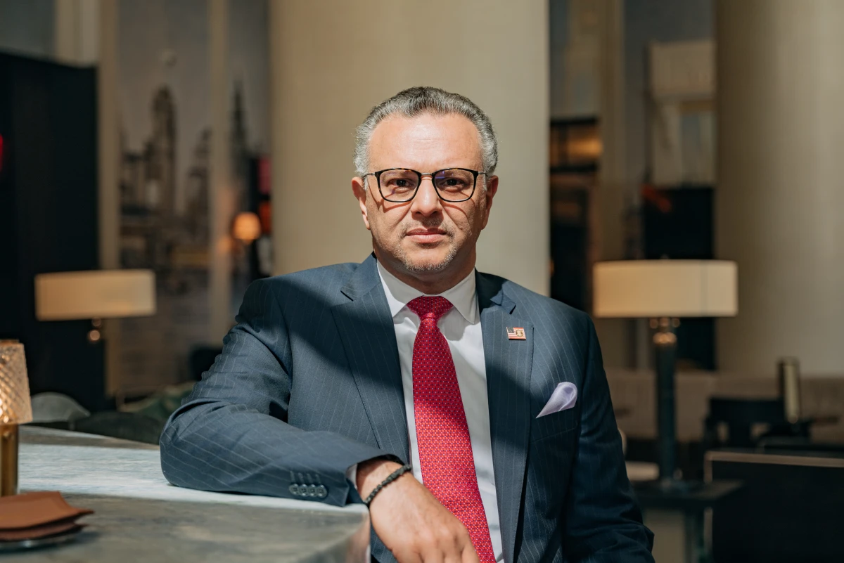 Massad Boulos, Tiffany Trump's father-in-law, sits for a portrait at a hotel in New York on Sep 4, 2024.