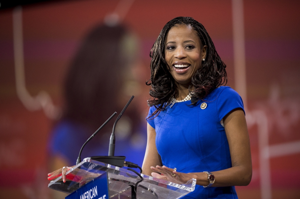 Rep. Mia Love, R-Utah, speaks at a conference in National Harbor, Md., on Feb. 26, 2015. Love died on March 23, 2025, from an aggressive type of brain cancer called glioblastoma. (Getty Images)